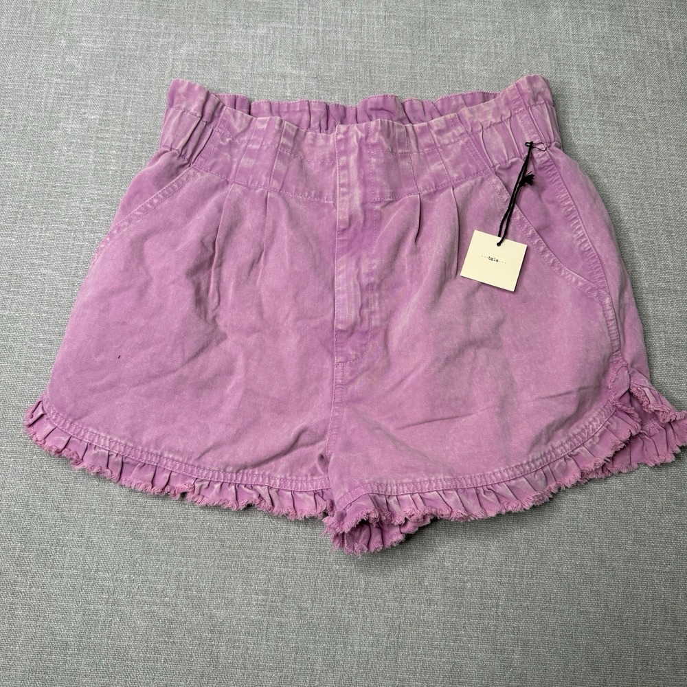 Francesca's Pink Denim Shorts Size L Brand New